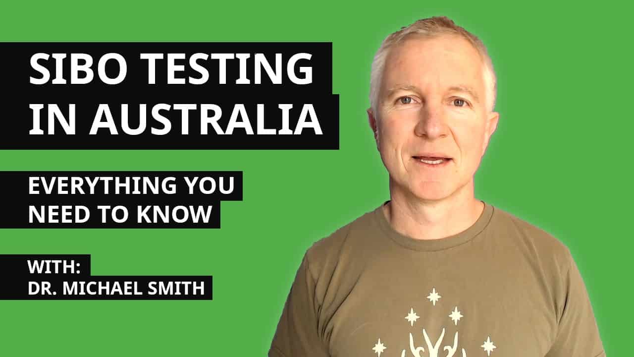 Image of Planet Naturopath's Michael Smith with the words SIBO Testing in Australia next to him