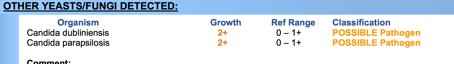 Pathogenic yeast infection