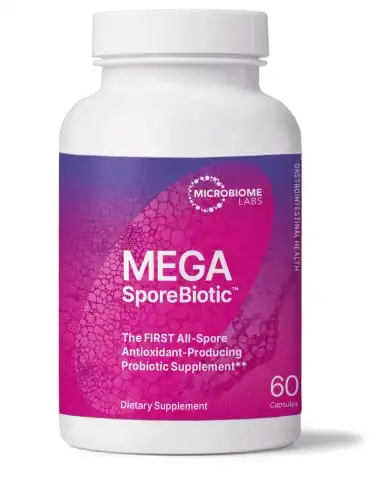 Microbiome Labs MegaSporeBiotic Probiotics for Digestive Health Mens & Womens Probiotic Nutritional Supplements with Spore Based Bacillus Coagulans & Bacillus Subtilis for Gut Health