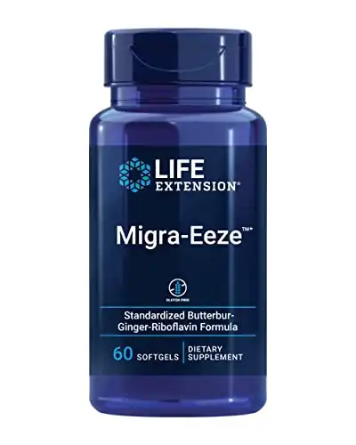 Life Extension Migra-Eeze - Butterbur Root Extract with Vitamin B2 (Riboflavin) & Ginger Supplement