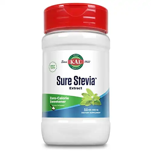 KAL Sure Stevia Extract Powder, Low Carb, Plant Based Stevia Sweetener, 1820 Servings